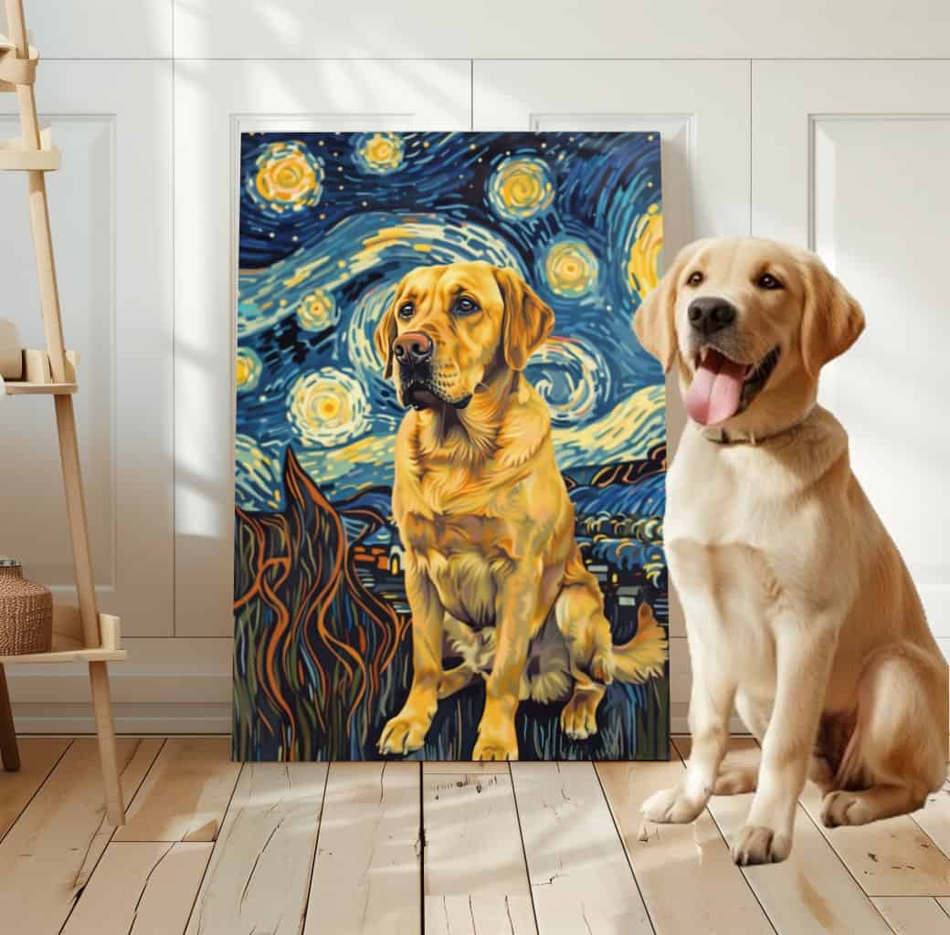 Van Gogh Art Style Pet Portrait